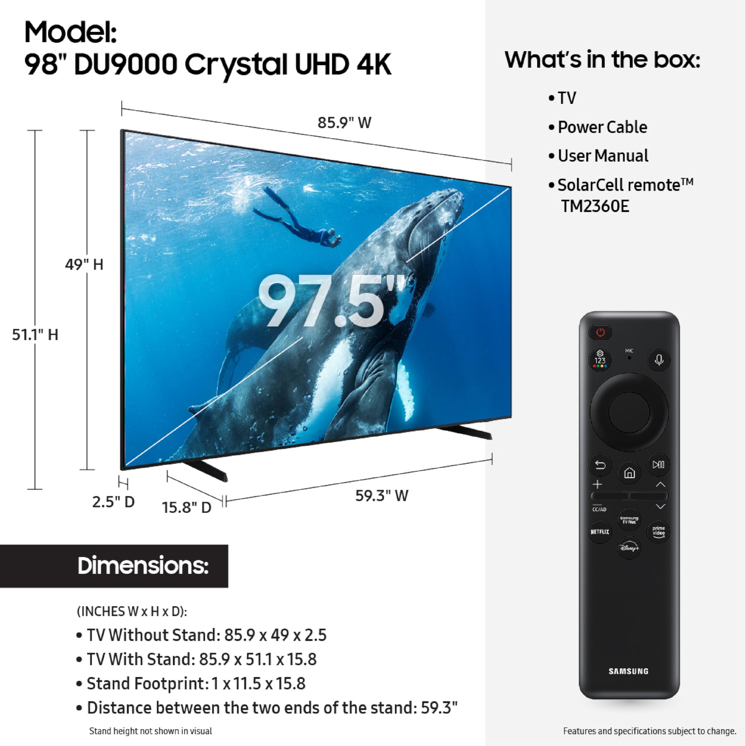 Smart tv samsung 98 98インチ テレビ サイズ Amazon Samsung 98インチ
